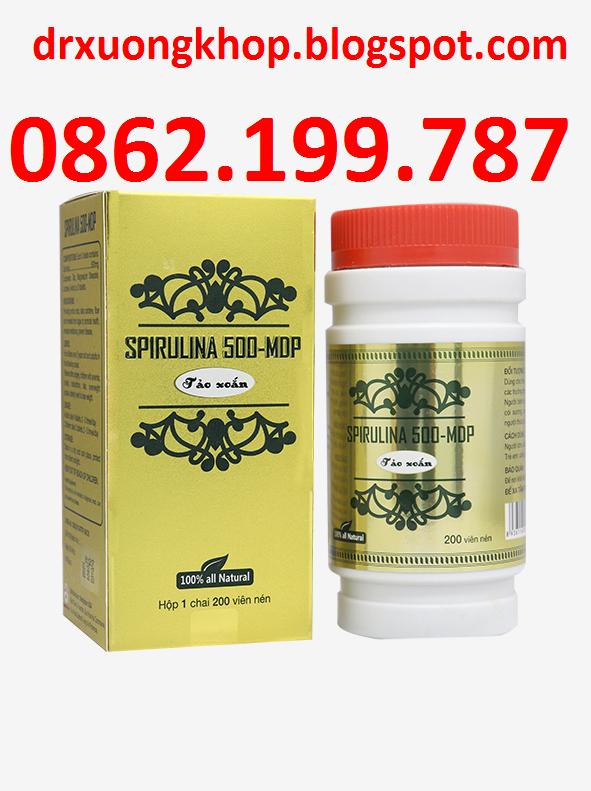 [HCM]Spirulina 500 MDP – Tảo xoắn – Hộp 200 viên- Chống lão hoá làm đẹp da giữ nét thanh xuân tươi trẻ