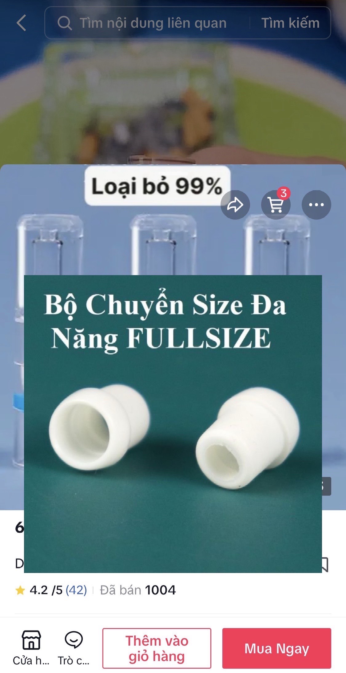 Hộp 100 lọc kèm đầu chuyển size