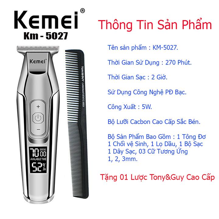 Tông Đơ Chấn Viền Cao Cấp Kemei KM-5027 Hàng Chuẩn KEMEI Máy Cực Êm Khỏe.