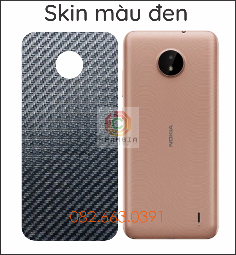 Miếng dán mặt lưng skin carbon Nokia C20