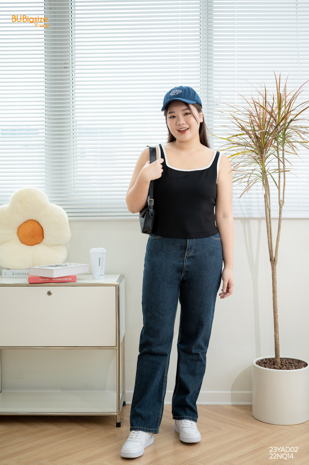 Áo 3 lỗ phối viền BIGSIZE (55kg đến 95kg) - 23YAD02 - [BU Bigsize Young]