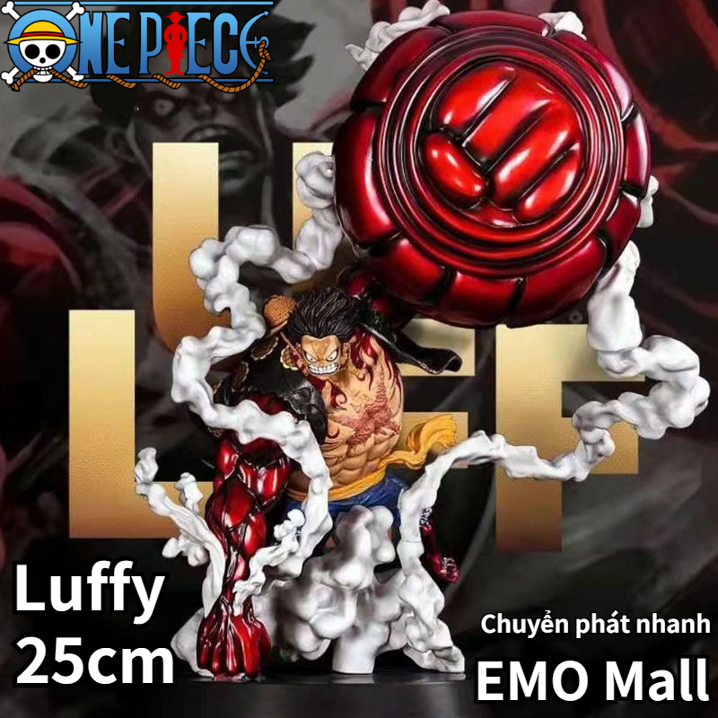 Mô hình bánh răng thứ tư trong One Piece Luffy Mô hình anime 25CM nắm tay lớn action figure