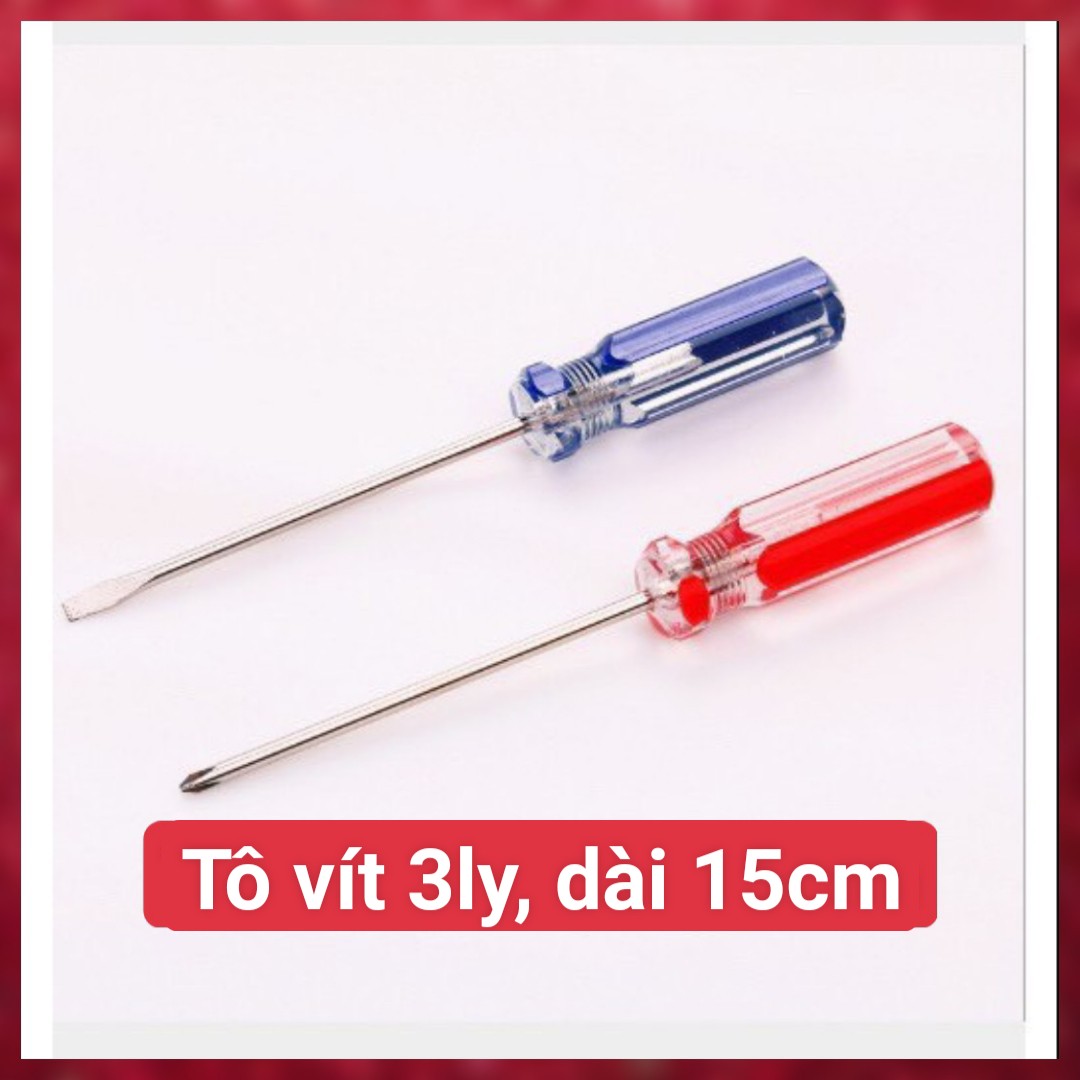 Combo tô vít , tua vít nhí 1 đầu 3li x 150mm hoặc