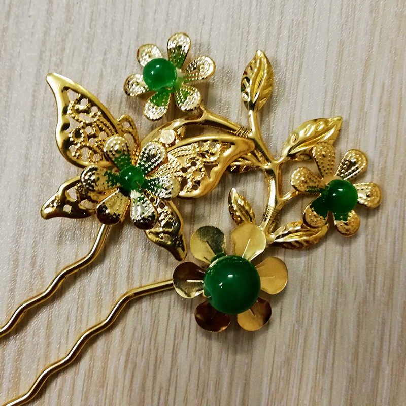 Trâm cài tóc cổ trang họa tiết hoa bướm (XIMA1580)