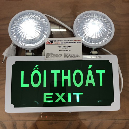 Đèn Sự Cố Khẩn Cấp Chiếu Sáng Kết Hợp Biển Chỉ Dẫn Thoát Nạn Exit