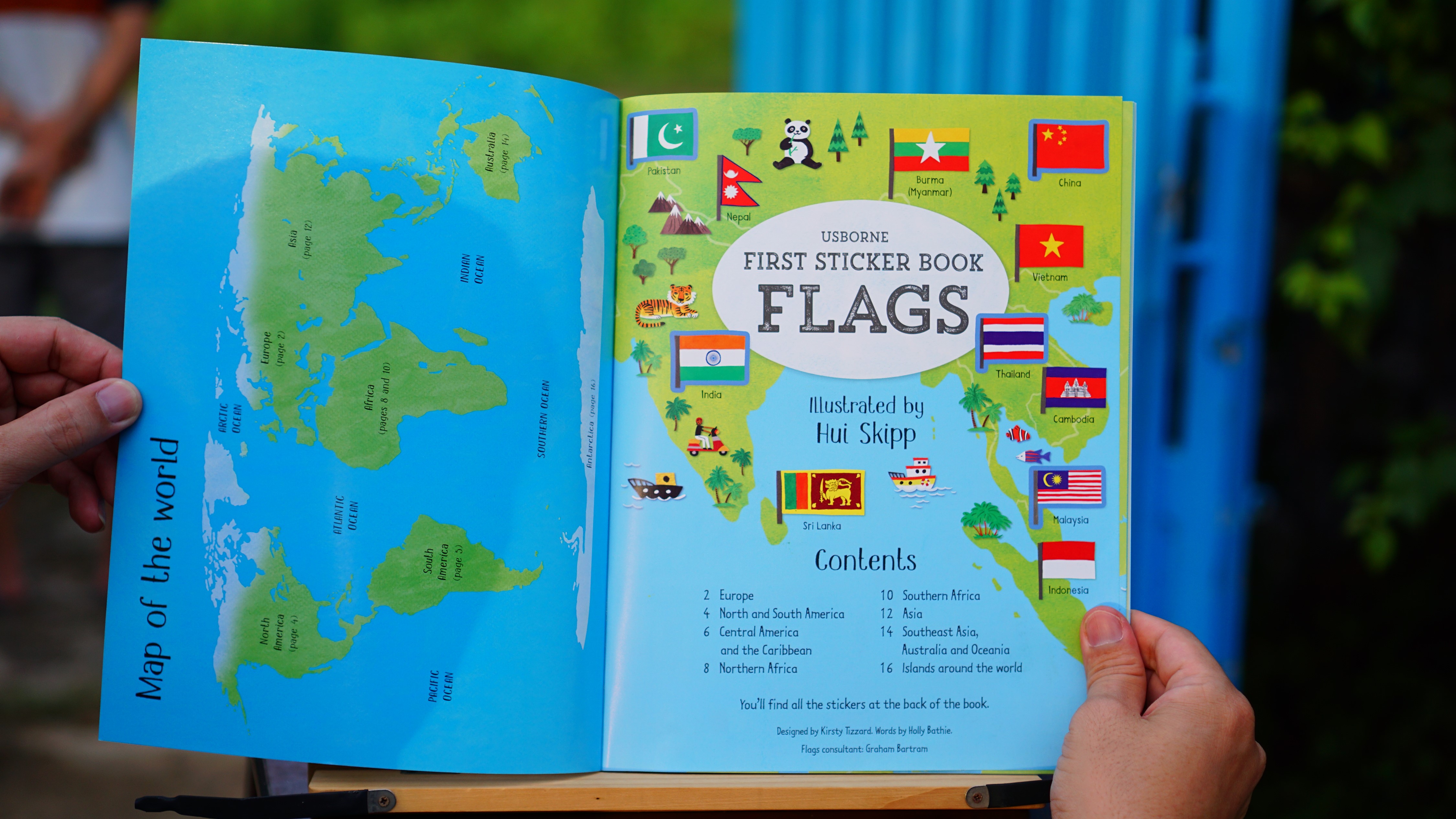 Sách Usborne First Sticker Book Flags
