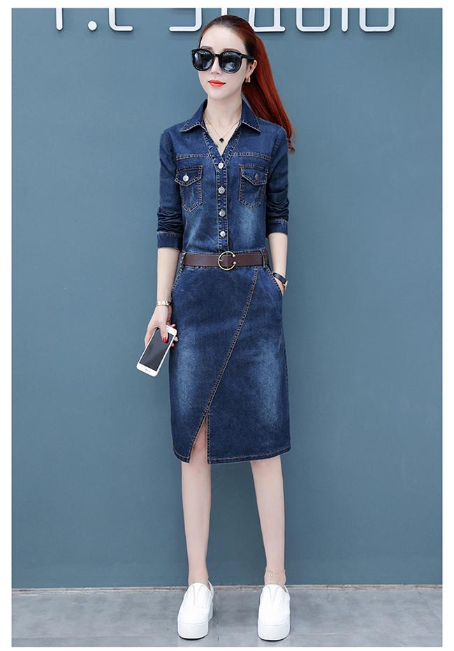[HCM]ĐẦM JEAN BODY XẺ TÀ THỜI TRANG - LV1938