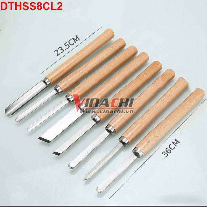 Bộ dao tiện,đục gỗ HSS bộ 8 cái - Loại 2