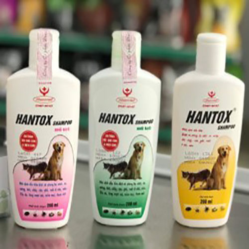 [Hàng chính hãng] Hantox Shampoo 200ml Vàng, Xanh, Hồng  Sữa tắm diệt và phòng ve bọ chét ghẻ cho chó mèo Hantox
