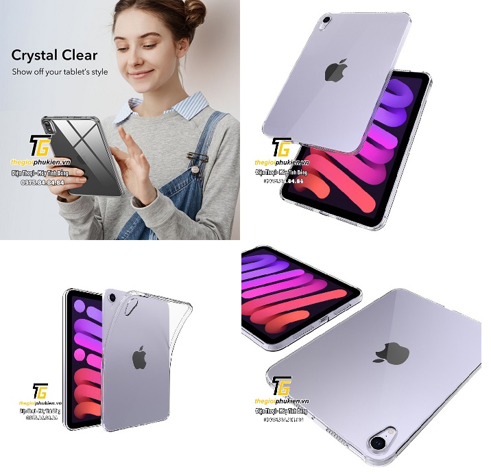 Ốp lưng iPad Mini 6 2021 silicon dẻo trong