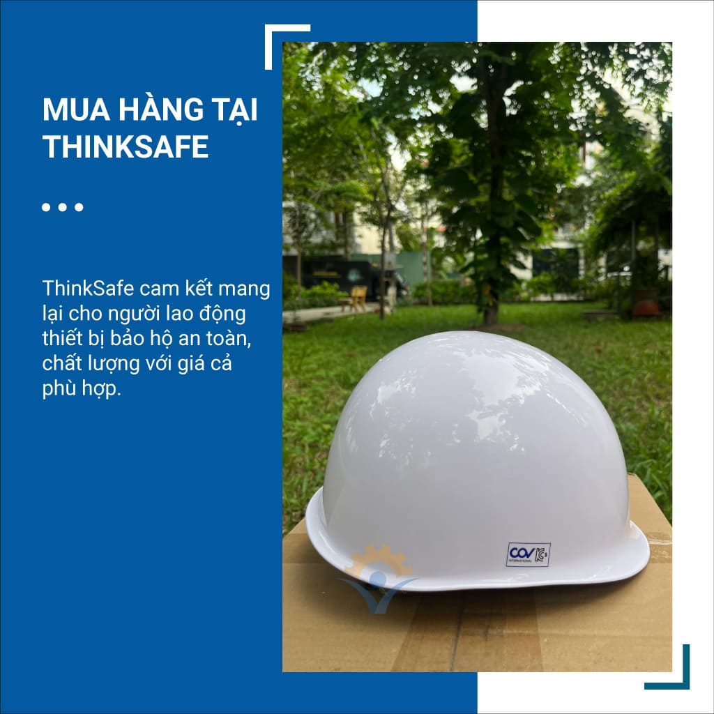 Nón bảo hộ Thinksafe cao cấp COV Hàn Quốc, nón công trình bảo hộ nhựu ABS bảo vệ đầu, chống va đập đâm xuyên COV-HF-007