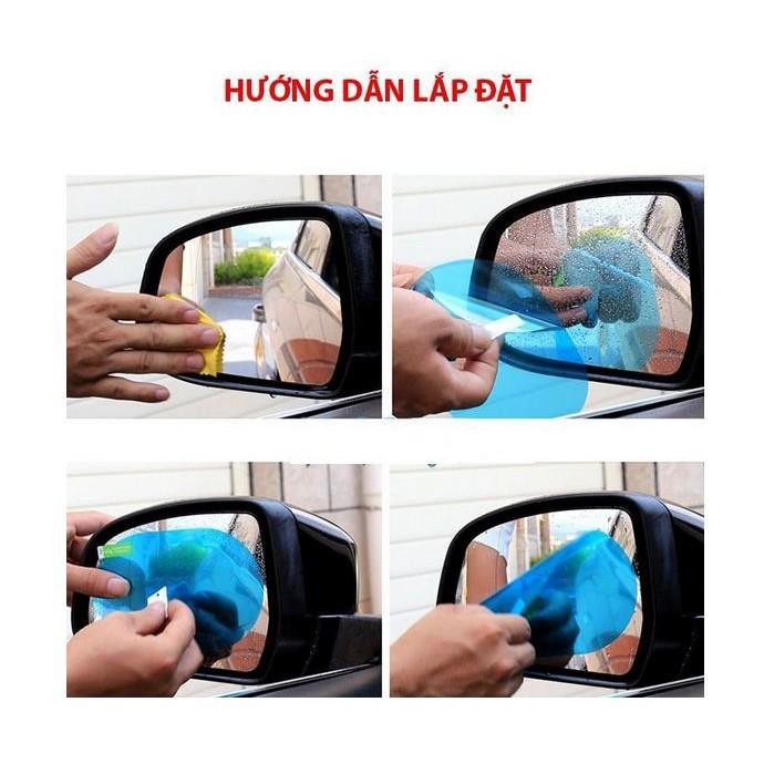 Combo 2 miếng dán kính xe chống nước 9.5x9.5cm