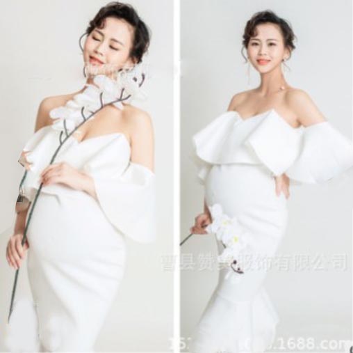#013M-Đầm bầu chụp ảnh nghệ thuật tinh tế cho phái nữ