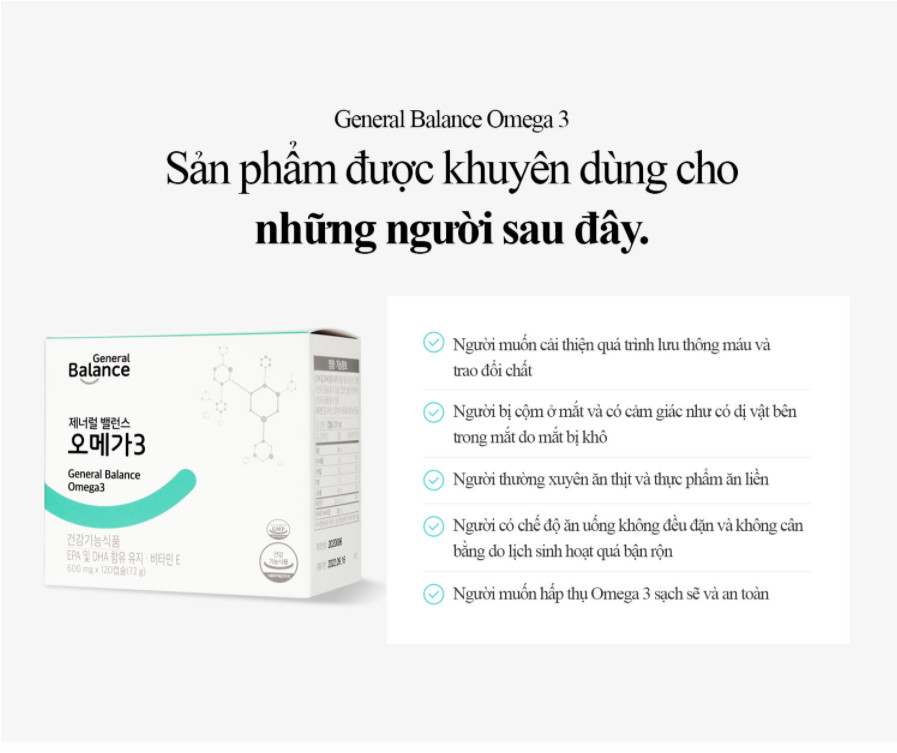 Thực phẩm bảo vệ sức khỏe: GENERAL BALANCE OMEGA-3