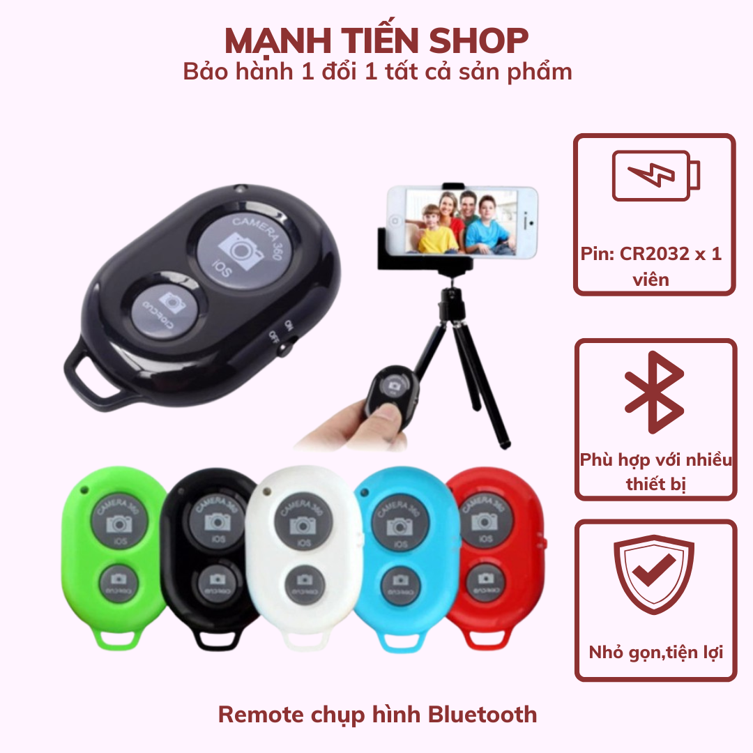 [ Mua 1 tặng 1 món quà ] Remote Bluetooth chụp hình từ xa cho điện thoại,máy ảnh