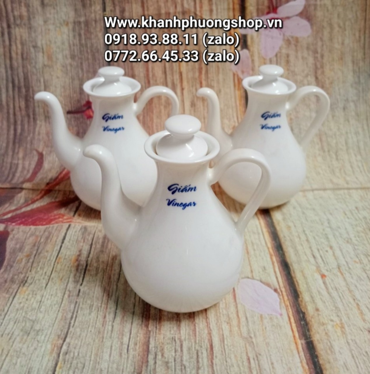 Bình đựng nước tương, nước mắm sứ Minh long - bình đựng nước tương, nước mắm