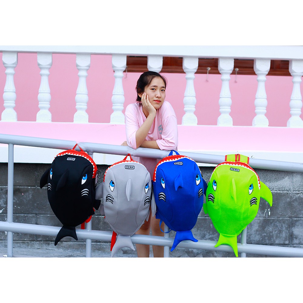 Balo cá mập đen baby shark