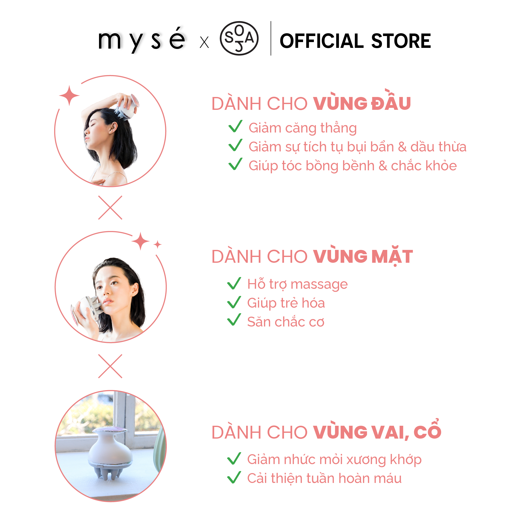 Máy massage chăm sóc da công nghệ cao YA-MAN Ltd. Myse