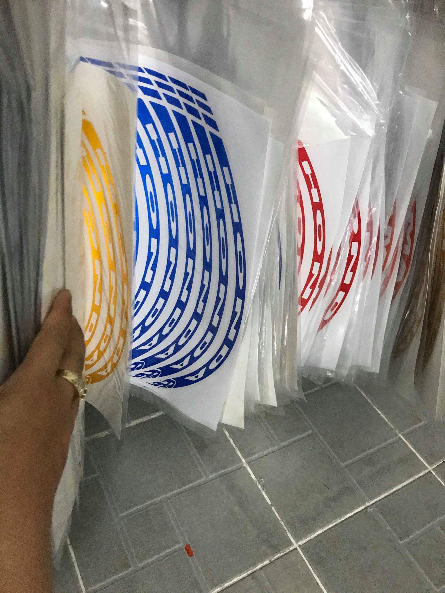 Tem dán vành ( mâm ) xe phản quan ( mọi xe )