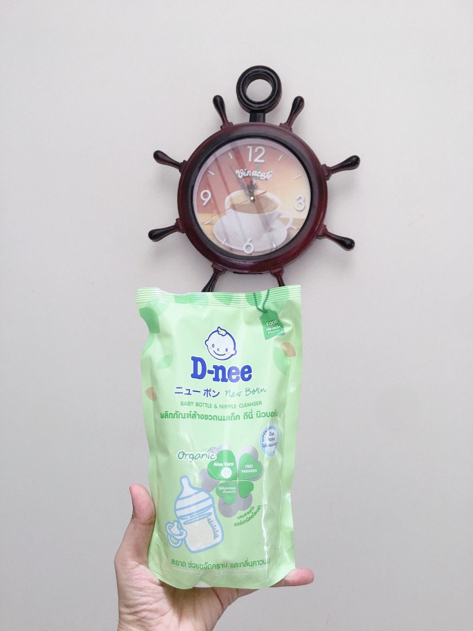 combo 1 chai + 1 túi nước súc bình dnee thái lan