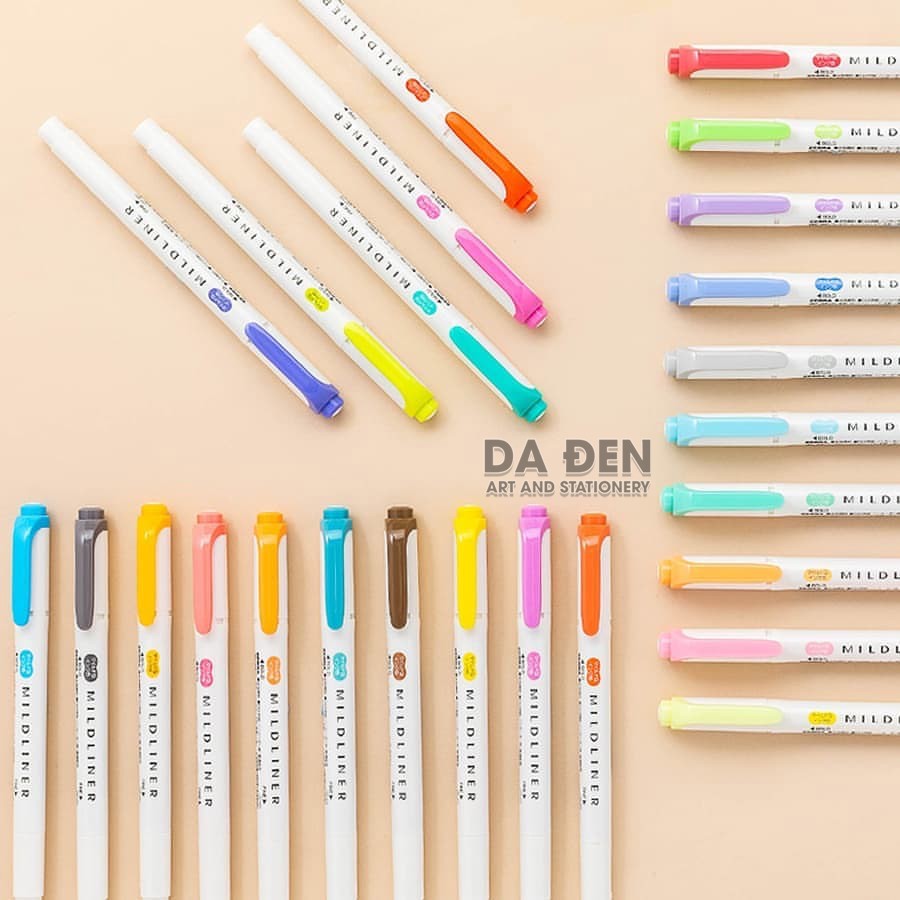 [HCM][DA ĐEN] Bút Dạ Quang Zebra Mildliner Zebra Nhật Bản