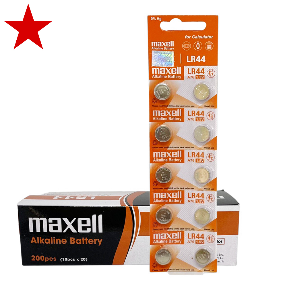 Combo 4 viên pin AG13, LR44 Maxell Alkaline 1.5V