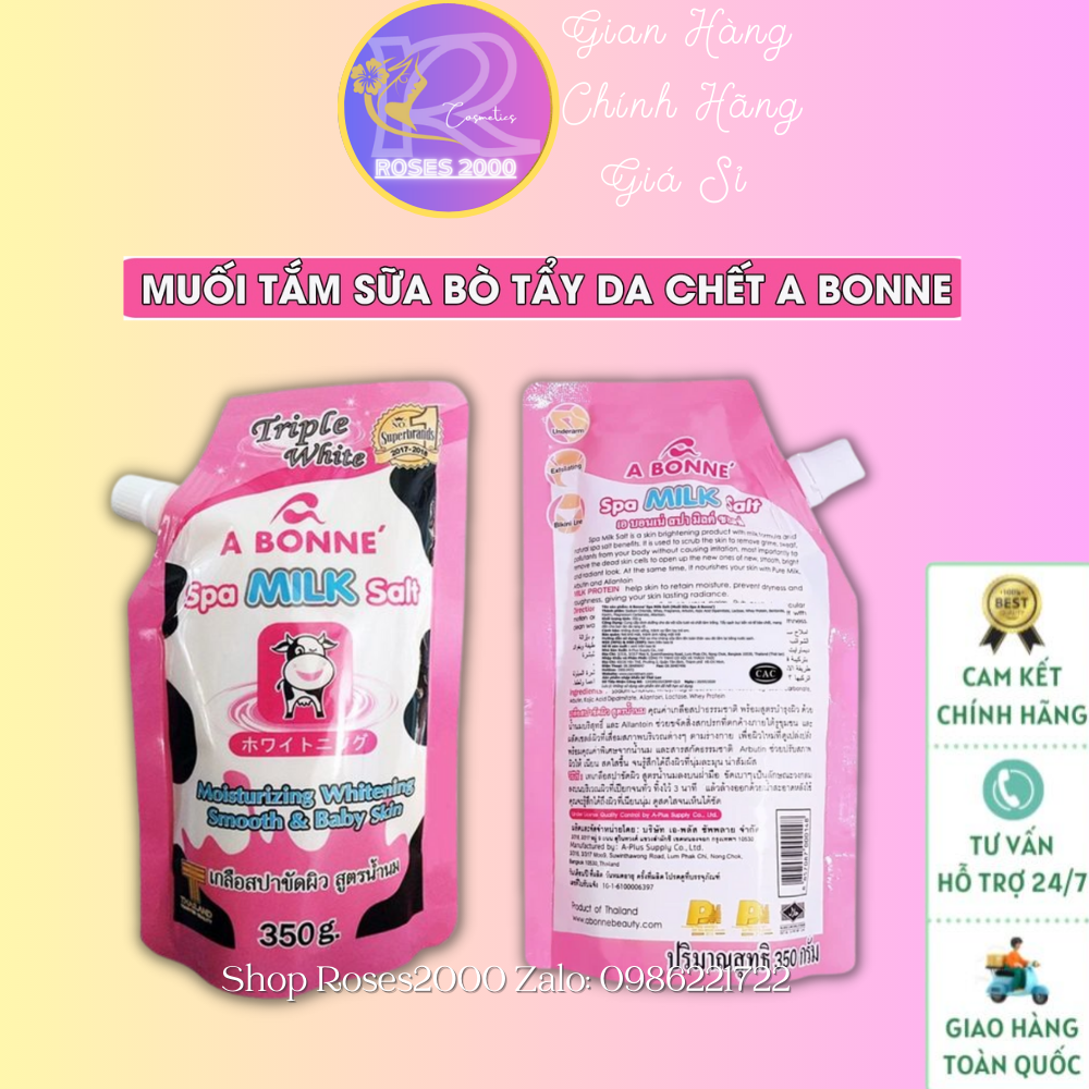 Muối tắm tẩy tế bào chết chiết xuất sữa bò A Bonne Spa Milk Salt 350g