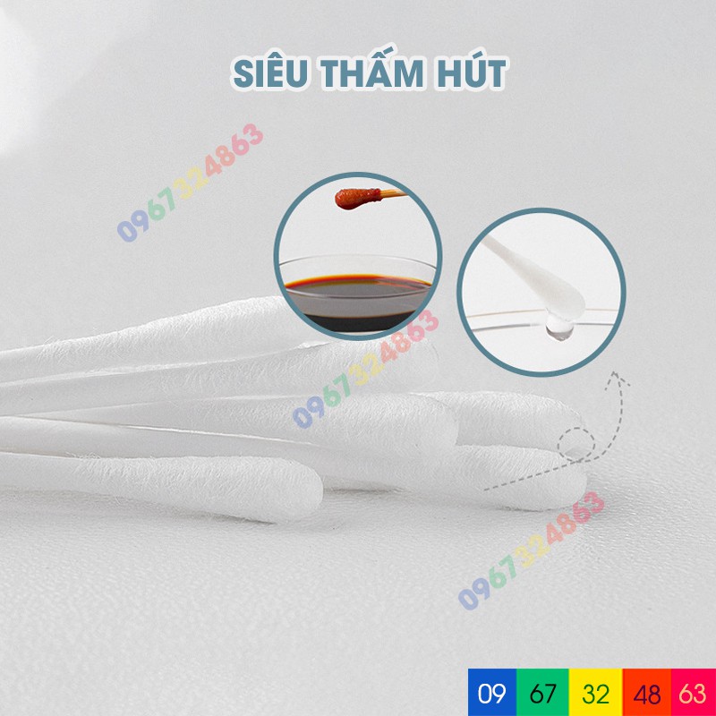 TĂM BÔNG VCOOL CAO CẤP CHO BÉ hộp 200 que cho bé