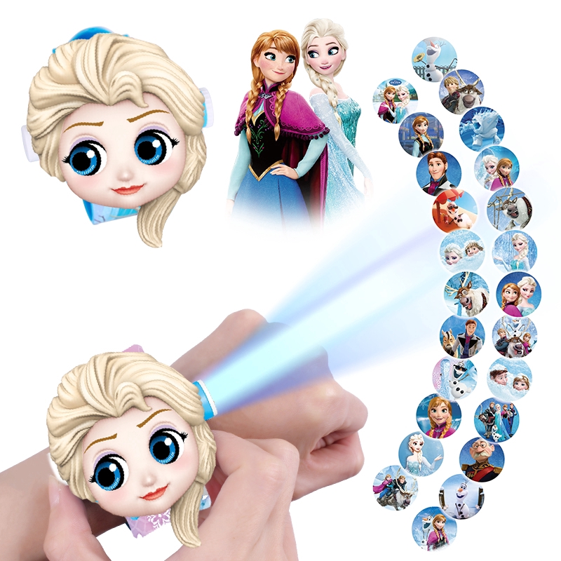 [HCM]Đồng hồ điện tử chiếu 24 hình 3D công chúa elsa