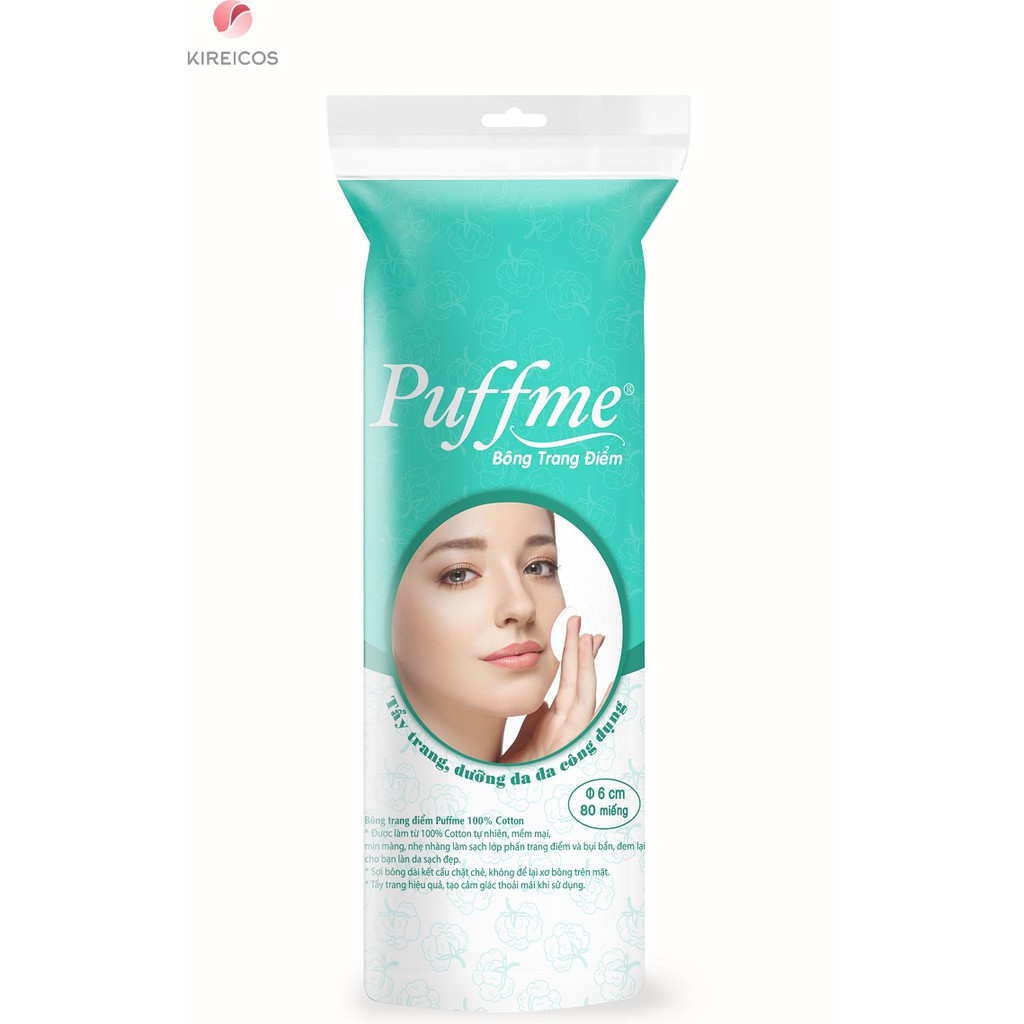 [HCM]Bông Tẩy Trang Tròn Puffme 80 Miếng