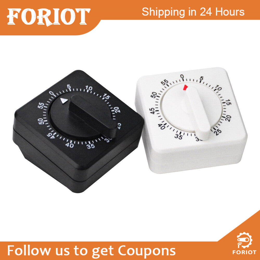 Foriot Bếp Thủ Công Bộ Hẹn Giờ Lên Dây Cót Cơ Học 60 Phút Xoay 360 Độ Quản Lý Thời Gian Nấu Bếp