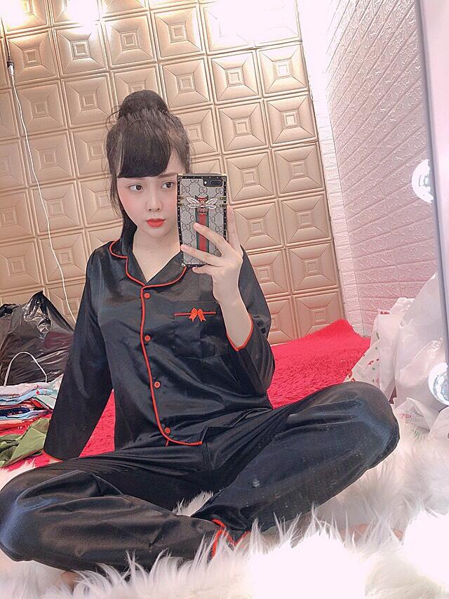 [HCM]Đồ Bộ Lụa Satin Ngủ Dài Tay