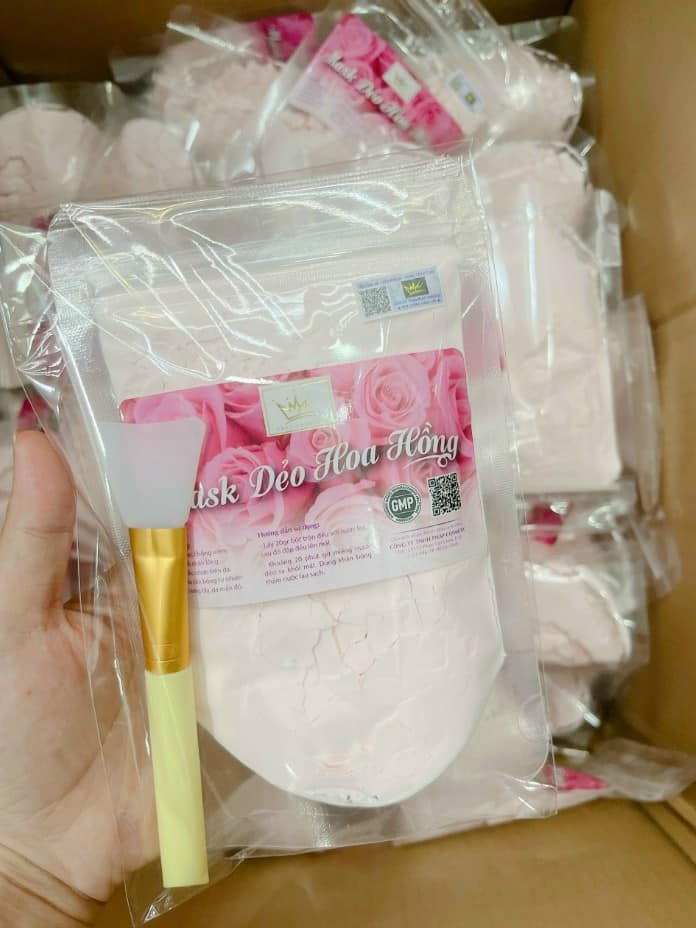 Mask Dẻo Hoa hồng Pháp - Tặng cọ dẻo Silicon