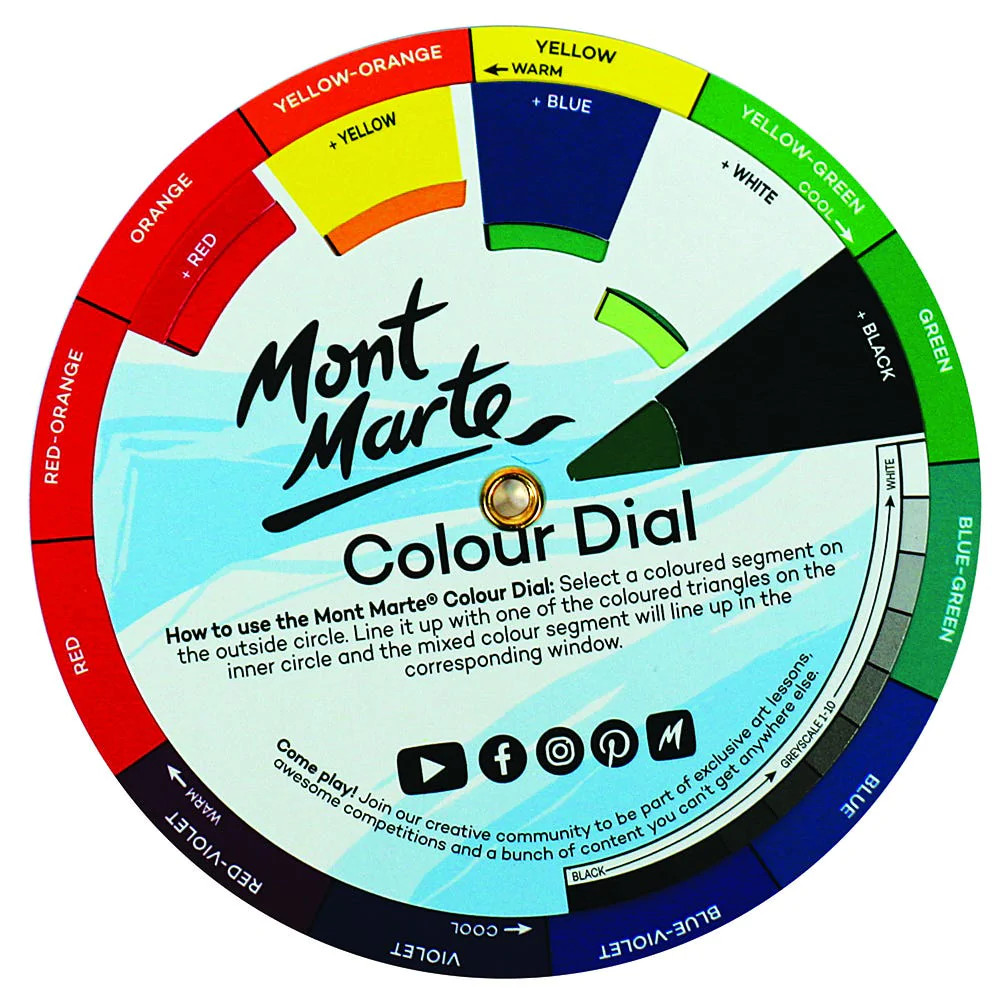 Bảng hướng dẫn pha màu Mont Marte