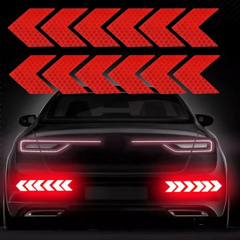 Bộ 12 miếng decal phản quang trang trí xe máy, ô tô