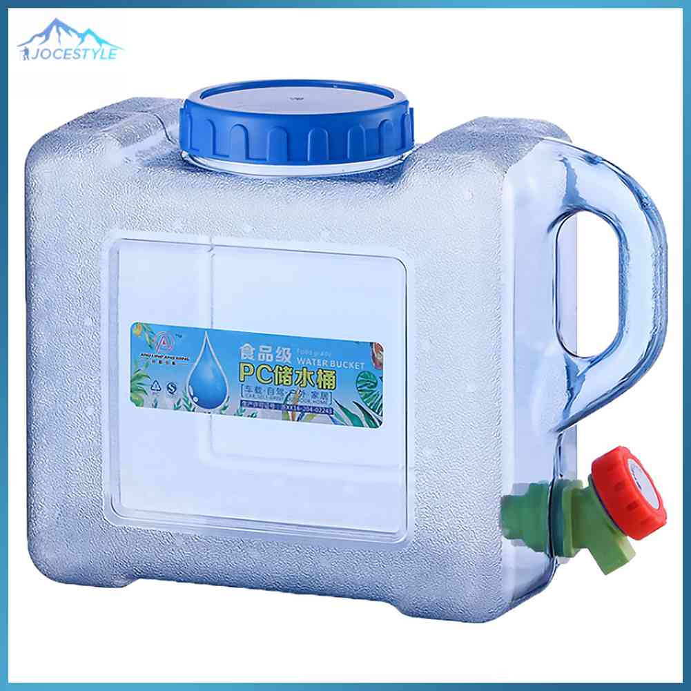 5L Outdoor Water Bucket Portable Tank Container with Faucet for Camping