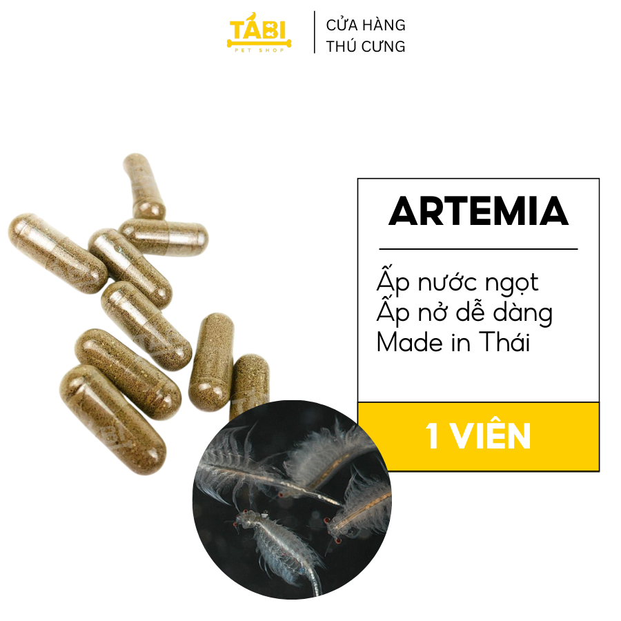 [MUA 10 TẶNG1] 1 VIÊN Artemia Nước Ngọt - Atermia Nước Ngọt Dạng Viên Nhộng.