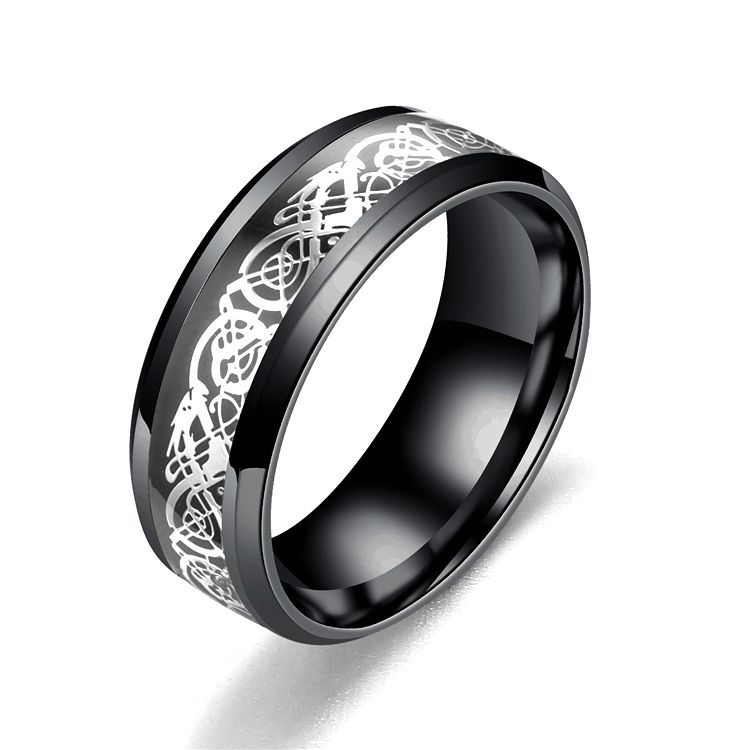 Ring male titanium dragon-shaped ultra high