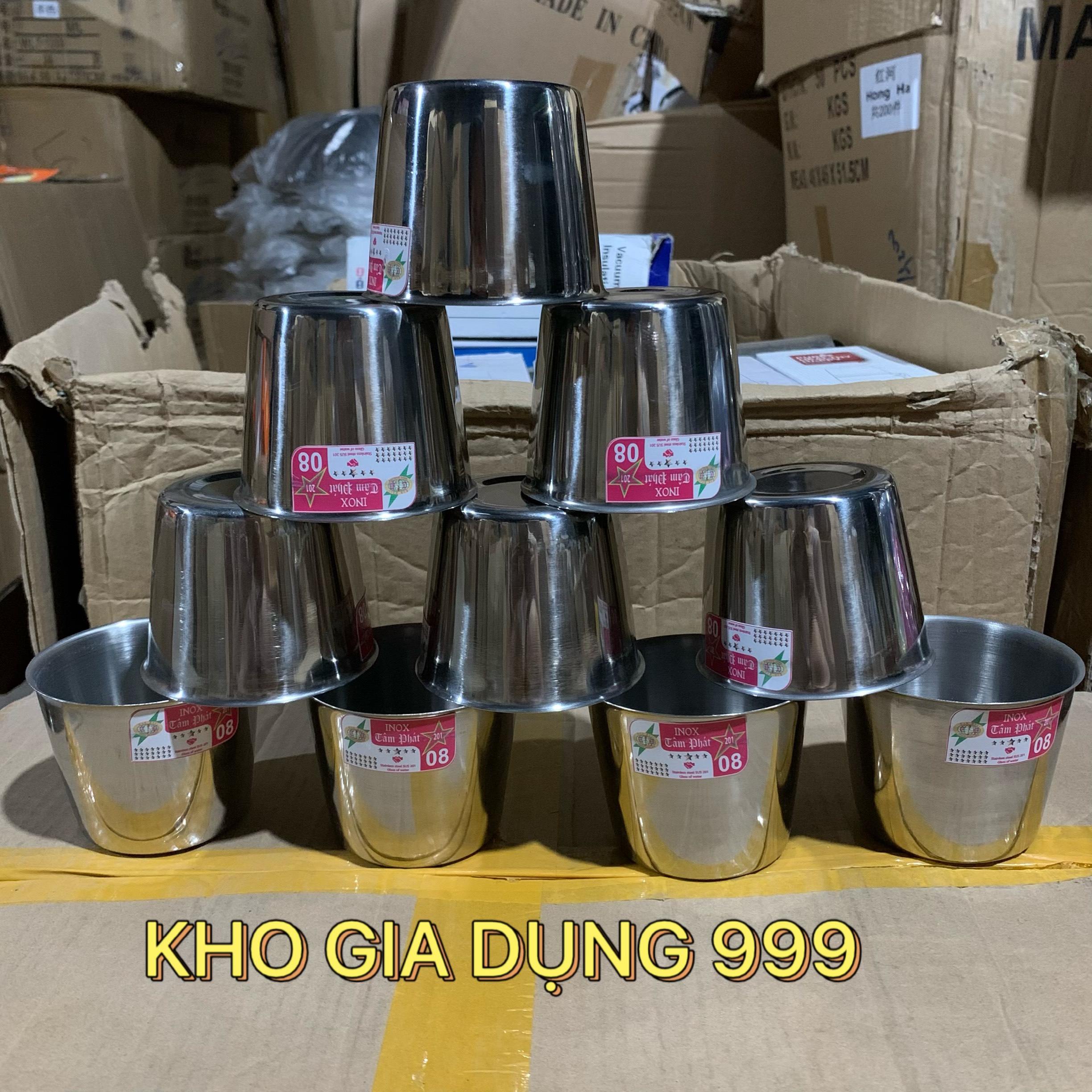 BỘ 10 LY LÀM ĐÁ 8CM INOX KHÔNG GỈ DÀY DẶN