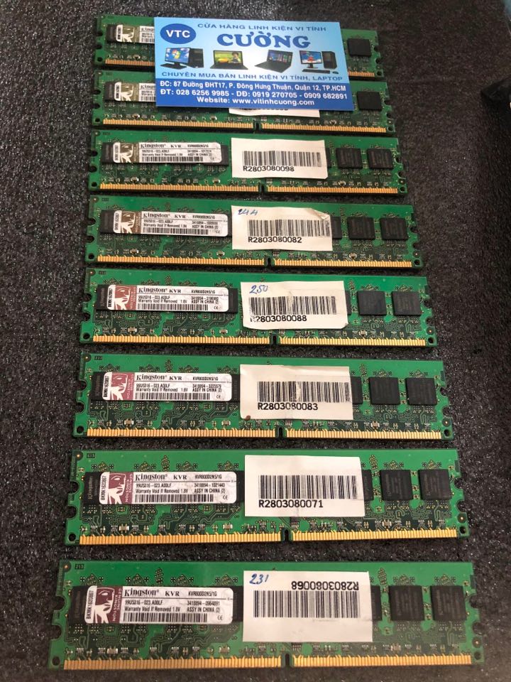 Ram DDR2 1Gb bus 667/ 800 máy bộ