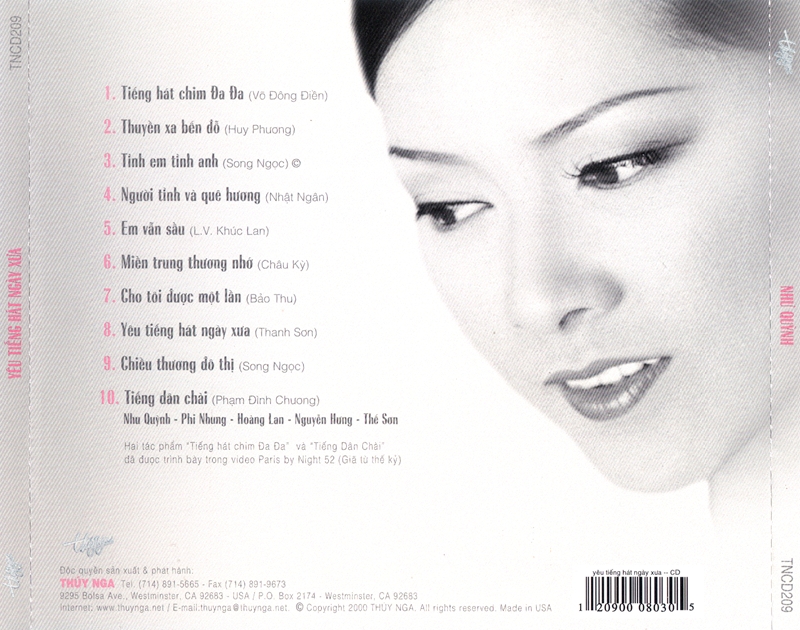 Đĩa cd yêu tiếng hát ngày xưa - như quỳnh - đĩa cd nhạc vàng chất lượng cao