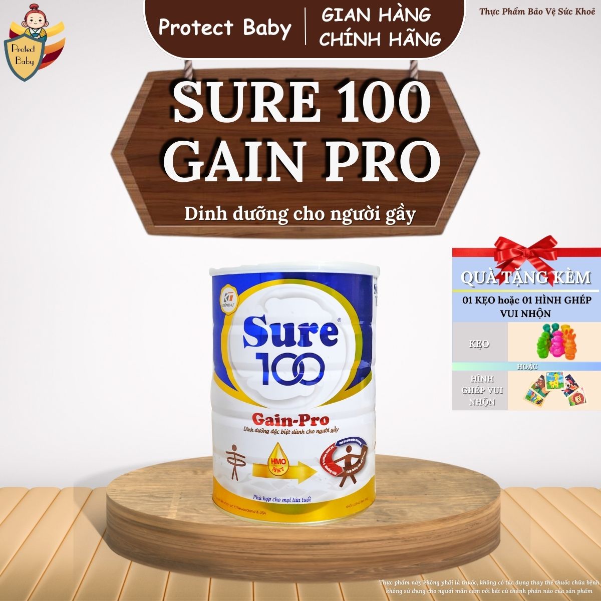 [HCM]Sữa Hỗ Trợ Tăng Cân Sure 100 Gain Pro 900g
