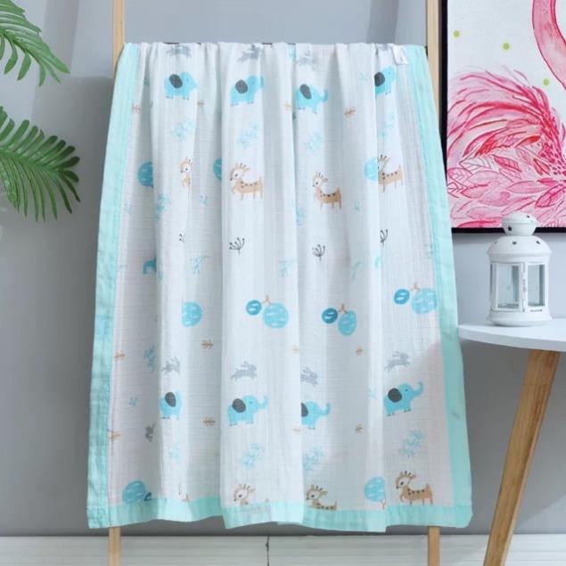 Chăn sợi tre 4 lớp bo viền 110*120CM