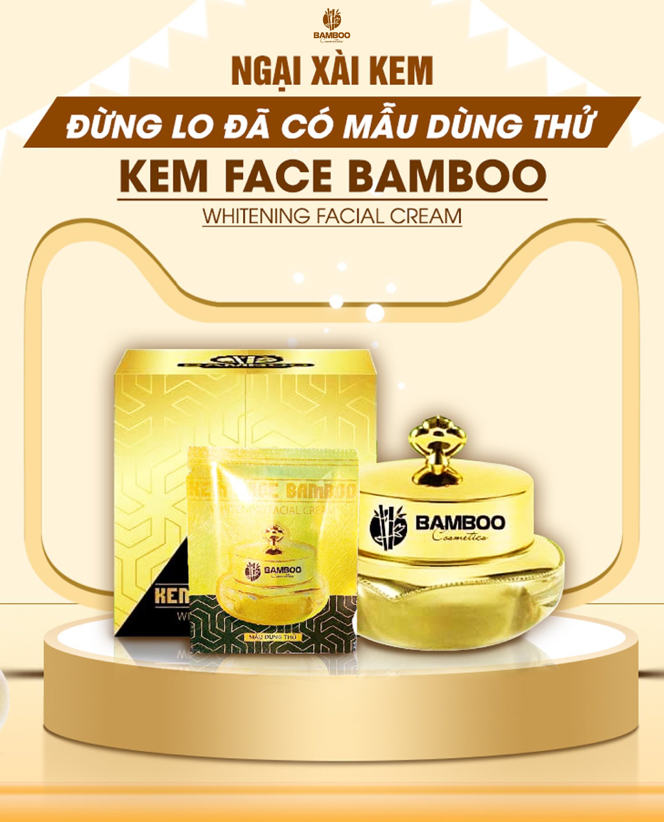 [Mới] kem face serum b5  kem body bamboo ( dùng thử)
