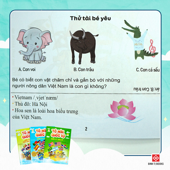 Combo - Tô màu quốc kỳ 3T - hutabooks.com