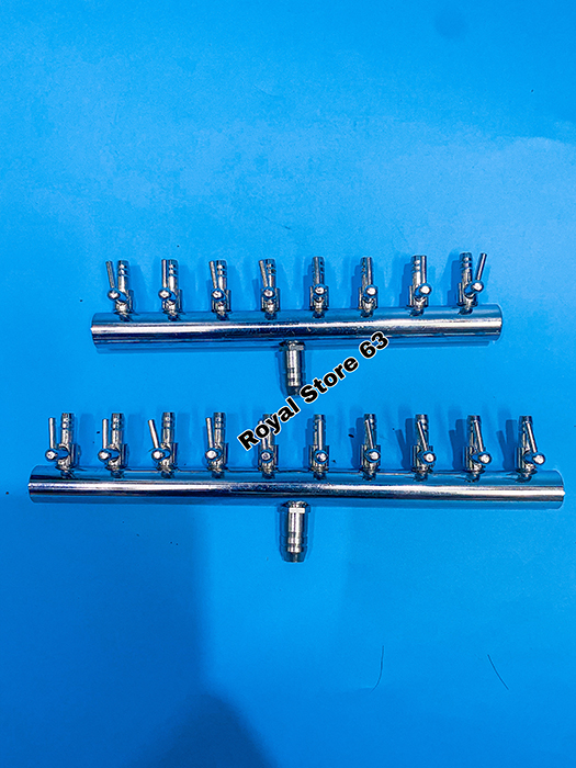 Van chia oxy inox có khóa