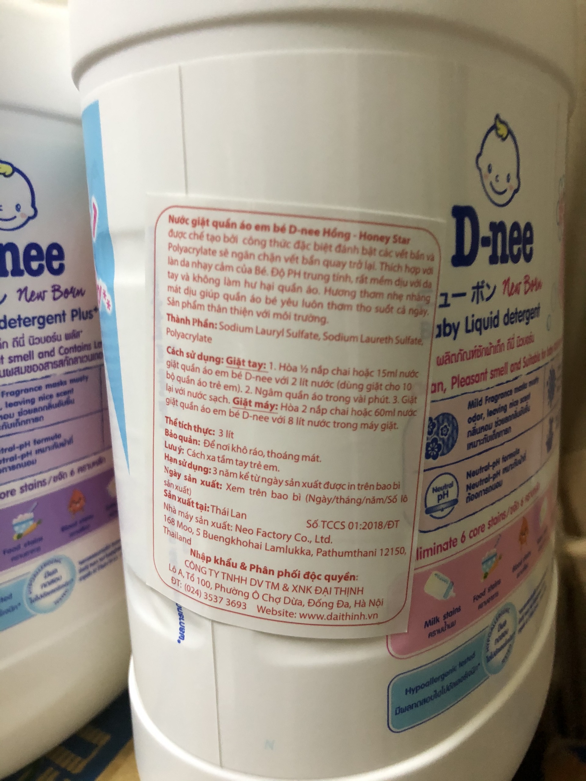 Nước giặt Dnee Thái Lan 3000ml - Chính hãng Công Ty Đại Thịnh