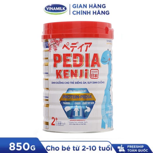 Sữa bột Pedia Kenji 1+, 2+ 850g [Dành cho trẻ biếng ăn nhẹ cân]....: