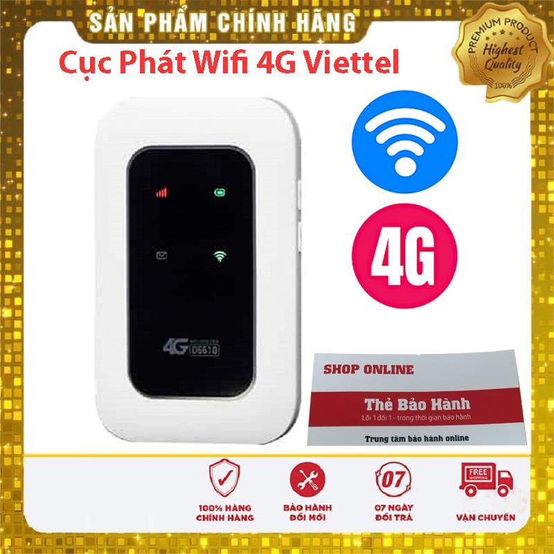 Cục router 4g d6610 viettel di động thông minh - phát wifi siêu tốc từ sim 4g - wifi đẳng cấp chuẩn nhà mạng viettel - tặng kèm siêu sim 4g từ mường thanh royal
