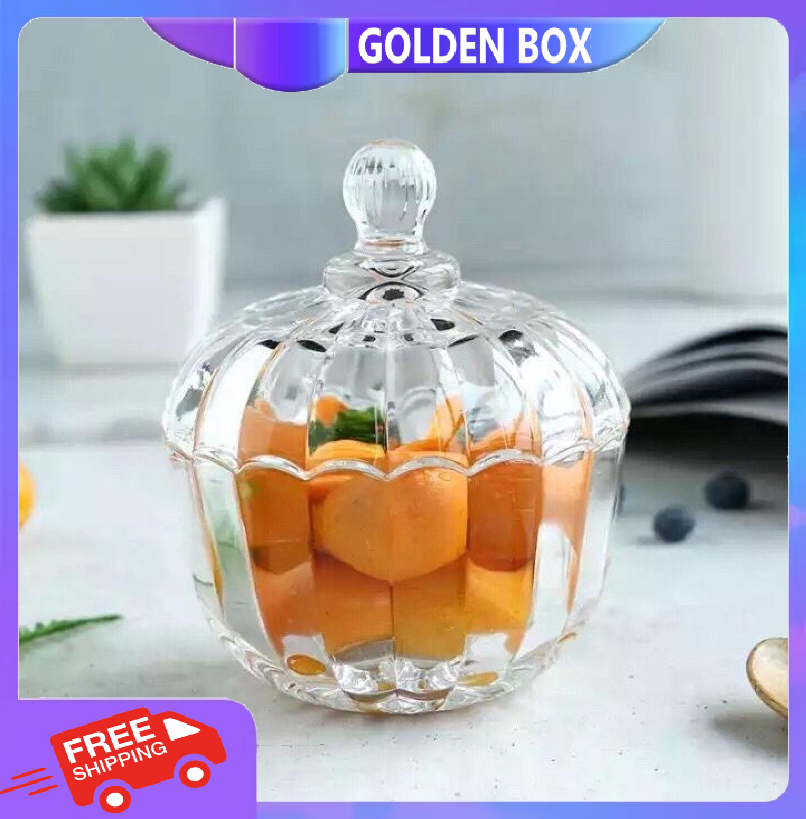 Thố mứt thuỷ tinh pha lê trái bí